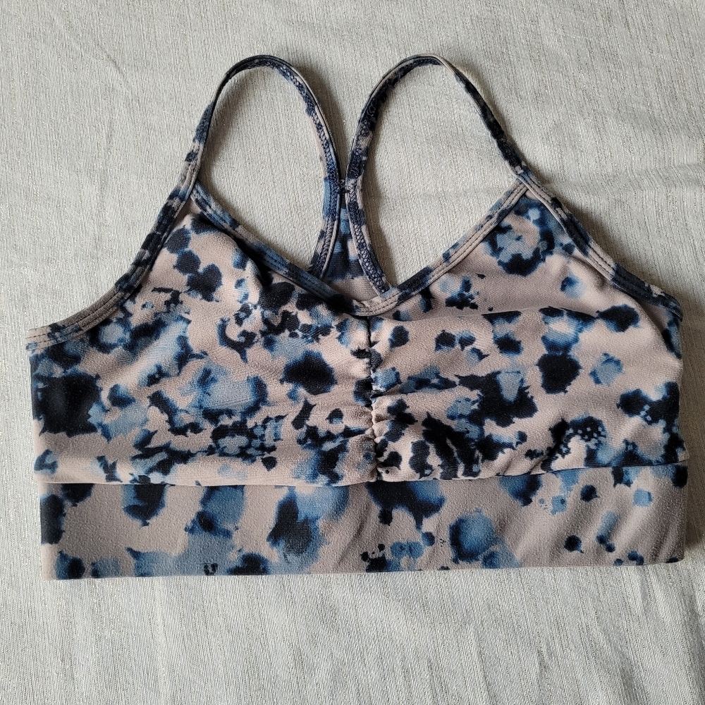 savvi Women's Blue Print Seamless Bralette Size S